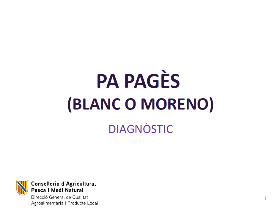 Diagnòstic del pa pagès de les Illes Balears 2023 - Entrades - Illes Balears - Productes agroalimentaris, denominacions d'origen i gastronomia balear